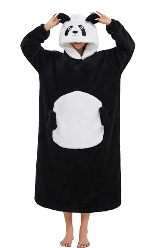 Plaids con Mangas de Animales Lindos Manta con Capucha Port&aacute;til Unisexo con Bolsillos Grandes...