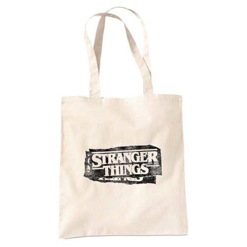 Stranger Things Punk Logo Bolsa de viaje reutilizable para comestibles, Natural