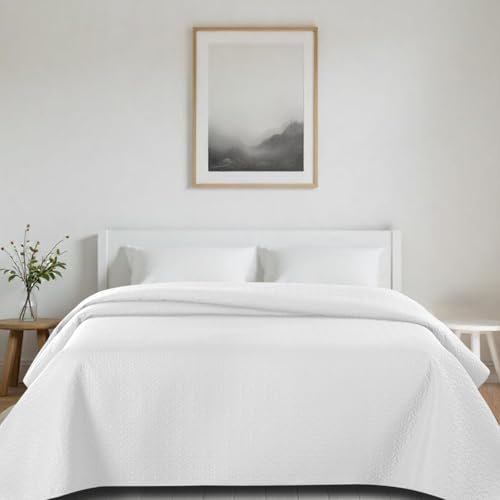 MERCURY TEXTIL- Colcha Bouti Lisa, para Verano y Entretiempo 100% Poliéster. Cubre Cama Fina,...