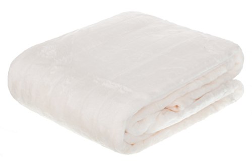 Brandsseller Manta de Piel Sint&eacute;tica 180 x 220 cm Manta acogedora Colcha Cubrecama Blanco