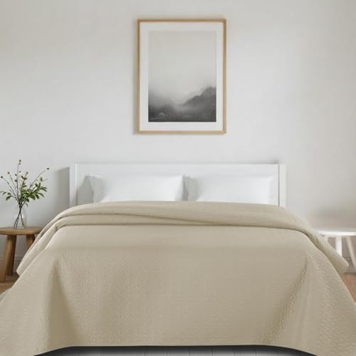 MERCURY TEXTIL- Colcha Bouti Lisa para Verano y Entretiempo 100% Poli&eacute;ster. Colchas Cubre Cama...