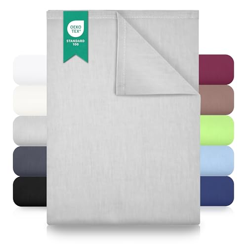 GREEN MARK Textilien s&aacute;bana Plana 100% algod&oacute;n &ndash; S&aacute;bana cl&aacute;sica sin el&aacute;stico, Suave para la...