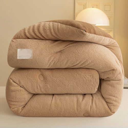 YWQJL Edredones De Terciopelo Cama 180/150 Edredon Cama Invierno Gordo Estampado Edred&oacute;N Grueso De...