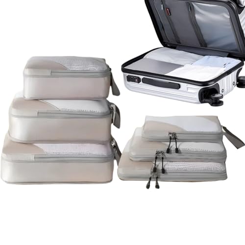 Bolsa de compresi&oacute;n, maleta de viaje, bolsa de compresi&oacute;n para empacar, organizador de viaje de 6...