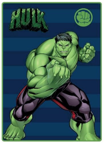 arlis 100x140cm, Juventud Unisex, Manta Hulk Marvel, 100 X 140 CM