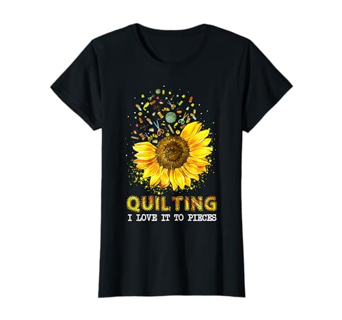 Dise&ntilde;o vintage de girasol para colcha - acolchado divertido Camiseta