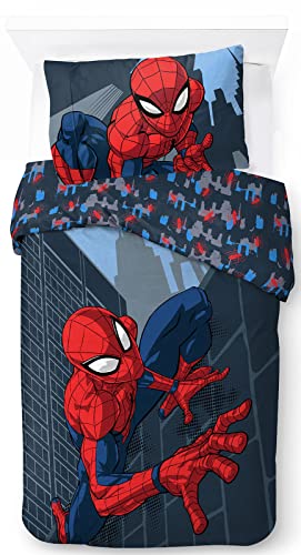 Jay Franco Marvel Spiderman City Streets Juego de Ropa de Cama Infantil 100% Algod&oacute;n 135 x 200 cm...
