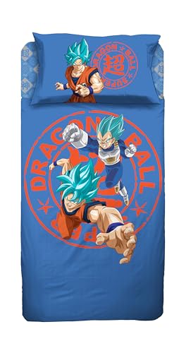 hermet Juego de s&aacute;banas para Cama Individual Dragon Ball 100% algod&oacute;n, Juego de s&aacute;banas de 1...