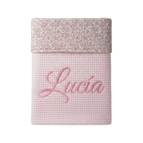 variouss Manta para Bebe Recien Nacido Personalizado con su Nombre Bordado, Cochecito o capazo. (023...