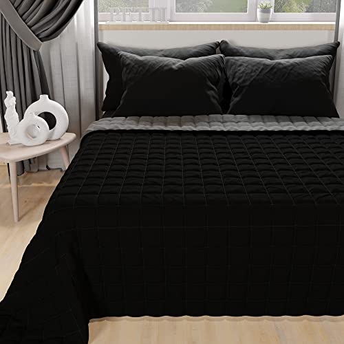PETTI ARTIGIANI ITALIANI - Colcha Simple Reversible 160x260 cm en Microfibra, Cubre Cama Simple...