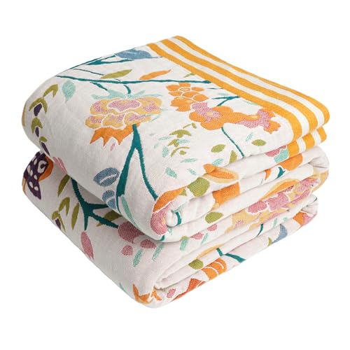 VANJOROY Manta Bohemia Grande para Sof&aacute; Cama, 100% Algod&oacute;n Org&aacute;nico Suave de Doble Cara C&aacute;lida...