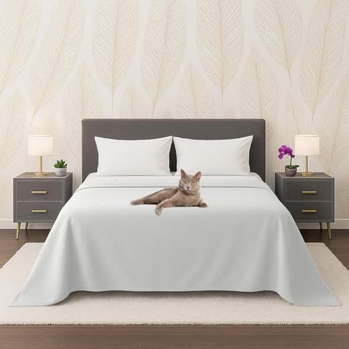 Byour3 - Cubrecama ALGOD&Oacute;N Puro 100% Org&aacute;nico Ligero Cama 90 135 180 Tela Decorativa Multiusos...