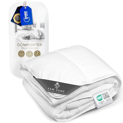 FAM Home Relleno Nordico 155x200 cm Microfibra, Cama 100 I Edredon Nordico Cama Hipoalergénico...