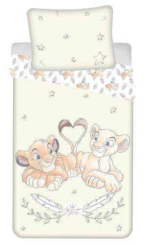 Jerry Fabrics Disney Lion King Best Friends con Efecto Brillante Juego de Cama Funda N&oacute;rdica de 140...