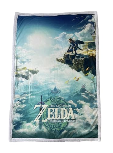 Homadict Sherpa Zelda Sky Totk - Manta (100 x 150 cm), Color Verde