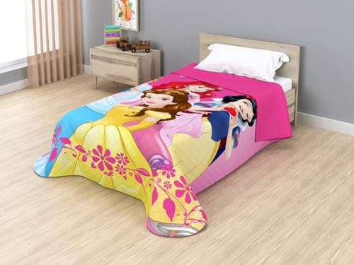 Disney Jay Franco Colcha Bouti Termosellada Princess Fun, 170 x 250 cm, Microfibra, Relleno 100gsm...