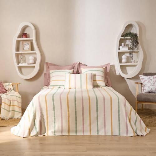 LA MALLORQUINA Colcha - Groa - Ocre, Cama 150 o 160cm - 250x260 cm