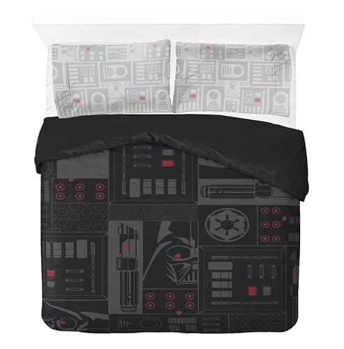 Jay Franco Star Wars Darth Vader - Juego de funda de edredón para cama de matrimonio, 100%...