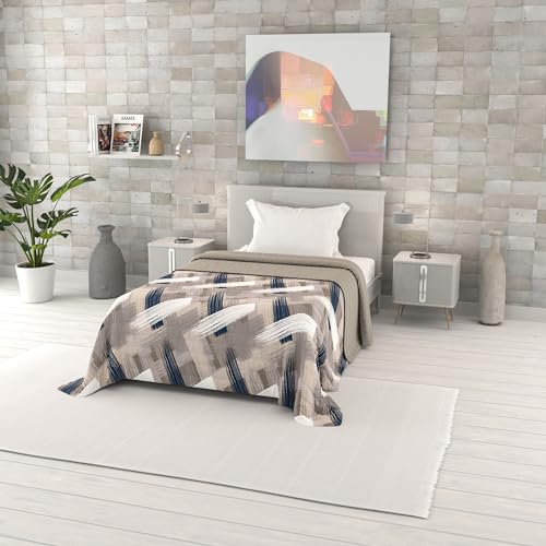 Fantasy Colcha de Verano de Microfibra, Acolchado de poliéster, Pennellate, 170x270cm