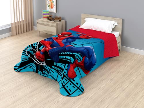 Disney Colcha Manta Sedalina Sherpa (160x250cm Cama 90cm) Licencias Oficiales | Bluey, Spider-Man,...