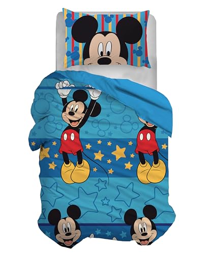 Disney - Juego de Funda n&oacute;rdica para Cama Individual, Funda n&oacute;rdica + Funda de Almohada, Juego de...