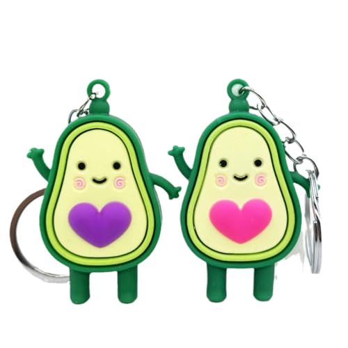 UEIOAVL Llaveros para mujer, 2 piezas llavero de aguacate verde lindo llavero de aguacate regalo de...