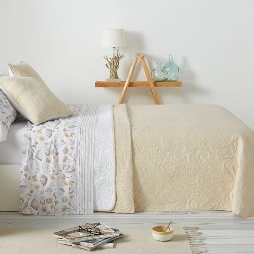 Burrito Blanco │ Colchas de Verano, Cama de 105 (+ Medidas Disponibles)│ Color Beige/Blanco │...