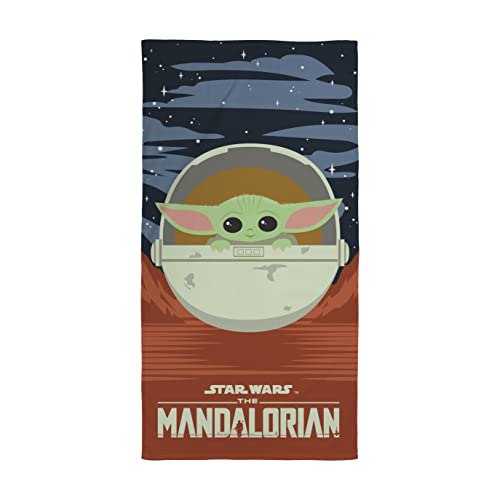 Character World Toalla Oficial de Disney Mandalorian Star Wars | Tacto súper Suave, diseño de...