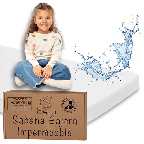Bisoo Ssabanas as 80x180. Bajera de algod&oacute;n Jersey y Protector Impermeable en Ah&oacute;rrate Comprar el...