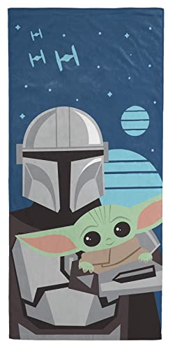 Jay Franco Star Wars El Mandaloriano &Eacute;l Est&aacute; Conmigo Toalla de Playa 71cm x 147cm 100% Algod&oacute;n