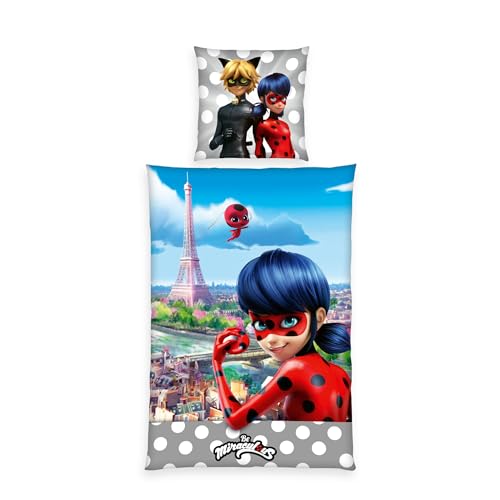 Herding Miraculous - Juego de Ropa de Cama (Funda de Almohada de 80 x 80 cm, Funda n&oacute;rdica de 135 x...