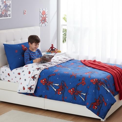 Caleffi Marvel - Colcha acolchada Spider Man Spidey para ni&ntilde;o individual, 1012157