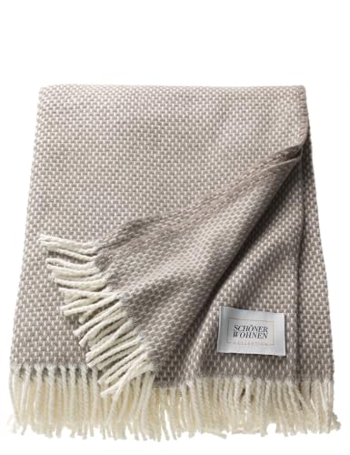 Sch&ouml;ner Wohnen Kollektion Zen Plaid Colcha 140 x 200 cm &bull; Manta suave y lavable beige &bull; Colcha...