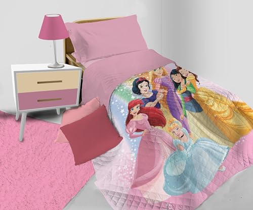 hermet Princesas Colcha Cama Individual Primaveril Infantil Edred&oacute;n Primavera Cama Individual...