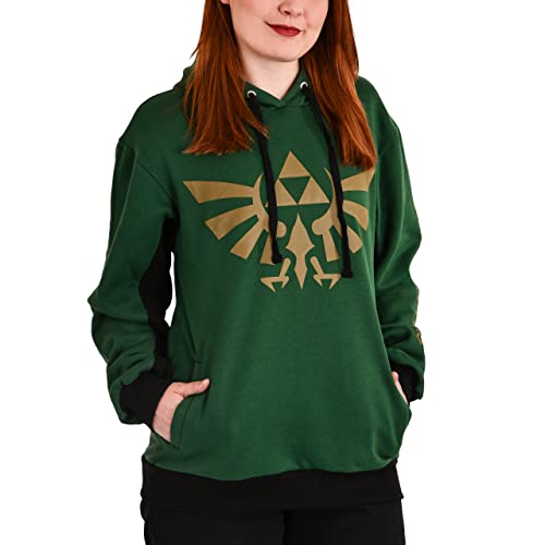 Elbenwald The Legend of Zelda Sudadera con Capucha con Estampado Triforce y S&iacute;mbolos para Hombre...