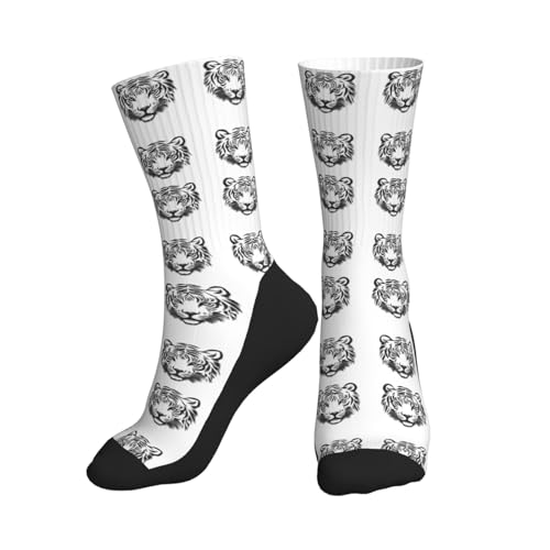 Anceky Calcetines con estampado de tigre para hombre y mujer, divertidos y novedosos, de vestir y...