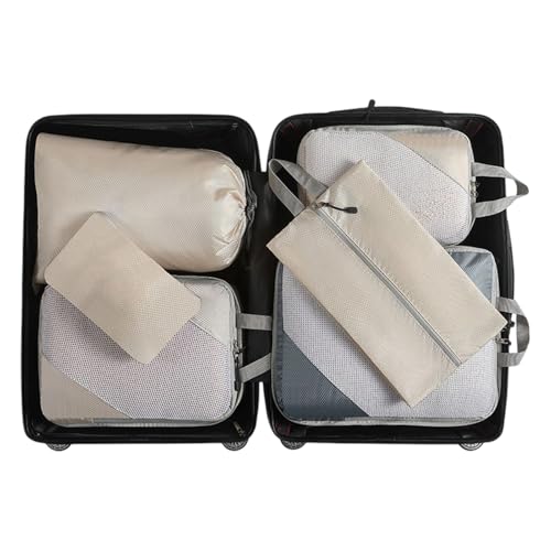 Tuxuseo Bolsa de compresi&oacute;n de viaje, bolsa de compresi&oacute;n para viajes, 6 piezas, para maletas,...