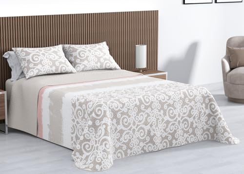 Kimbatex Colcha Bouti Estampada 100% Microfibra Termosellada, Diseños EOS, Talia y Nereida,...