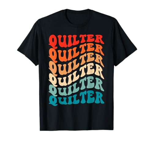 Colcha retro de los a&ntilde;os 70, vintage, divertido, ondulado, hippie Camiseta