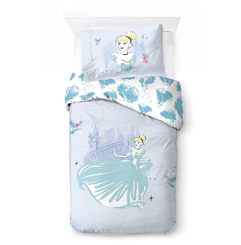 Jay Franco Princesa &ndash; Cenicienta &ndash; Vestido &laquo; True Blue &raquo; &ndash; Elegante Juego de Funda n&oacute;rdica...