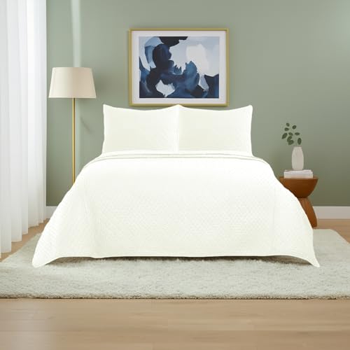 DALINA - Colcha Bouti para Cama 150, Cubre Cama Fina 250x260cm Incluye 2 Fundas de Coj&iacute;n, 100%...