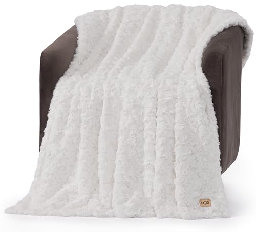 UGG Adalee 10483 - Manta Reversible de Piel sint&eacute;tica Suave, Lujosa, acogedora, esponjosa, mullida,...