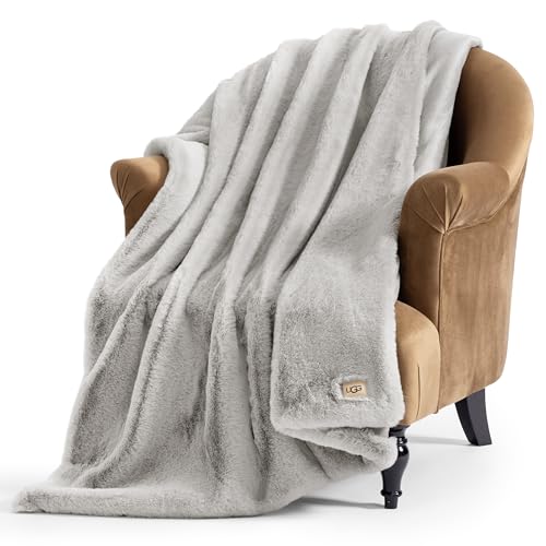 UGG Euphoria - Manta Reversible de Piel de Felpa, dise&ntilde;o de Sello