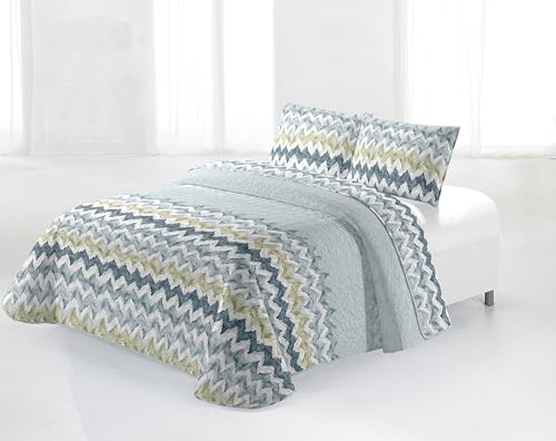 Miracle Home. Colcha Bouti 100% Microfibra cepillada, Ligera y traspirable Caripi Ultras. 250 x 265...