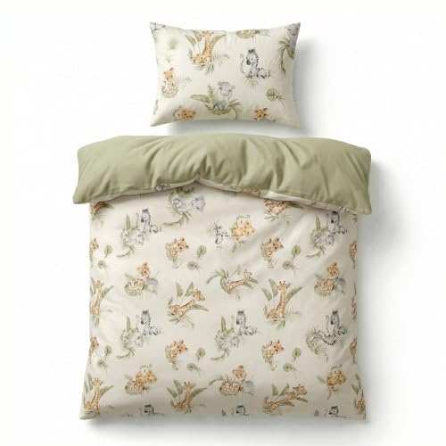 BABYSAFE Juego Funda N&oacute;rdica Cuna 90x120 y Funda Almohada 40x60 Coordinada, 100% Algod&oacute;n...