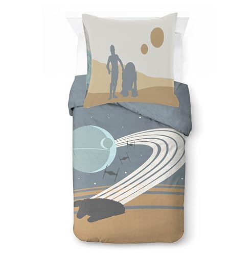 Jay Franco Kids Star Wars &ndash; Juego De Funda N&oacute;rdica Individual S&uacute;per Suave con Funda De Almohada,...