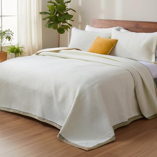 SHANNA Juego de Colcha 3 Piezas: Colcha de Lujo para Todo el a&ntilde;o, 220x240 cm, Ultra Suave y c&oacute;moda...