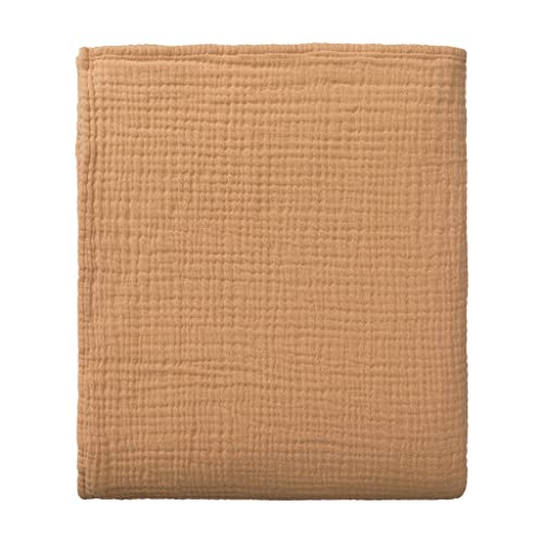 URBANARA Colcha de muselina COTA 275 x 265 cm, 100 % algodón, manta estructurada, ideal como colcha...