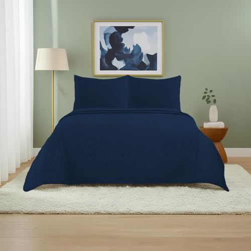 DALINA - Colcha Bouti para Cama 150, Cubre Cama Fina 250x265cm Incluye 2 Fundas de Coj&iacute;n, 100%...