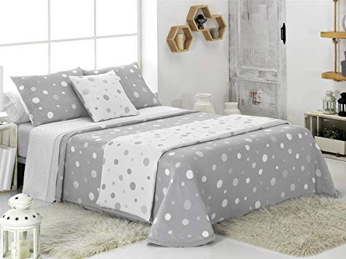 Lanovenanube - Colcha Capa Mole Cama 180 - Color Gris